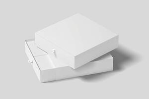 Realistic Sliding Gift Box Illustration for Mockup. 3D Render. photo