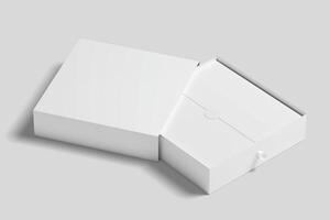 Realistic Sliding Gift Box Illustration for Mockup. 3D Render. photo