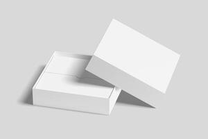 Realistic Gift Box Packaging Illustration for Mockup. 3D Render. photo