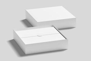 Realistic Gift Box Packaging Illustration for Mockup. 3D Render. photo