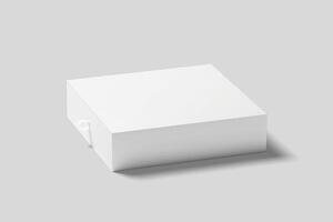 Realistic Sliding Gift Box Illustration for Mockup. 3D Render. photo