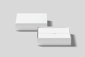 Realistic Gift Box Packaging Illustration for Mockup. 3D Render. photo