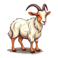 isolated goat cartoon illustration transparent background png