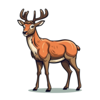 isolated deer cartoon illustration png