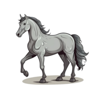 isolated horse cartoon illustration transparent background png