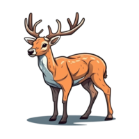 isolated deer cartoon illustration png