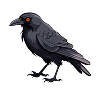 isolated crow cartoon illustration transparent background png