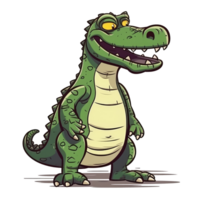 schattig krokodil karakter tekenfilm illustratie png