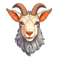 goat head logo mascot illustration png