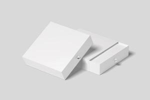 Realistic Sliding Gift Box Illustration for Mockup. 3D Render. photo