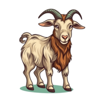 isolated goat cartoon illustration transparent background png