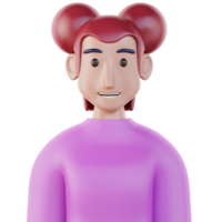 mujer 3d icono personaje png