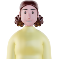 3d woman character png