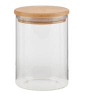 clair verre pot avec en bois couvercle clair Plastique boîte Couper en dehors isolé transparent Contexte png