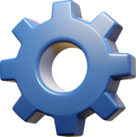 gear, icon, 3d, minimal, simple, ai, technology, machine learning, artificial intelligence, automation, process, mechanical, engineering, digital, future, innovation, data, science, network, internet png