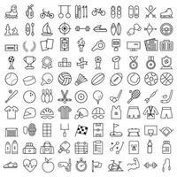 Sports icon set. Shapes Sports, Sports icon collection, Active lifestyle people and icon set, runners active lifestyle icons. vector