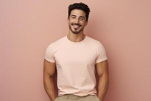 attractive handsome male model fashion portrait studio shot photo ai image