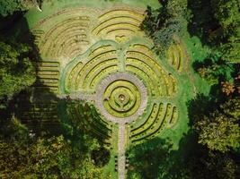 botánico jardín. bali botánico jardín, Indonesia. aéreo ver foto