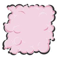 Huge abstract pink bubble with dark shadow. Whimsical balloon organic elements in trendy retro y2k style. Cartoon graffiti illustration isolated on white background. vector