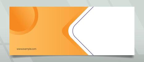 Abstract Creative Orange Gradient Banner Design vector