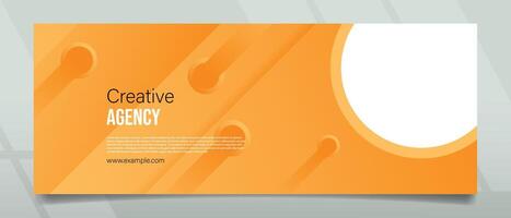 Creative Agency Gradient Orange Banner Design vector