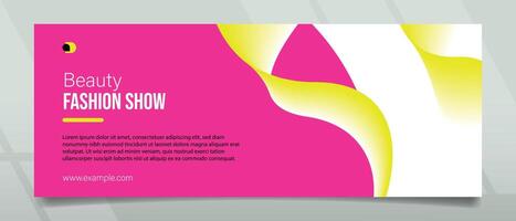 Beauty Fashion Show Banner Design vector