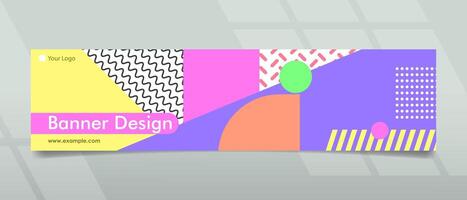 Creative Banner Design with modern and abstract concept for promotions vector