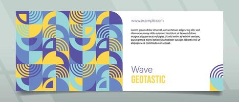 Geotastic Abstract Blue Banner Design vector