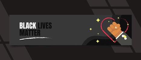 Black Lives Matter Banner Design vector