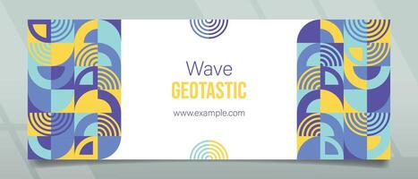 Geotastic Wave Center Banner Design vector