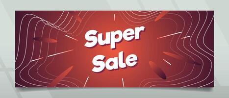 Super Sale Gradient Background Banner Design vector