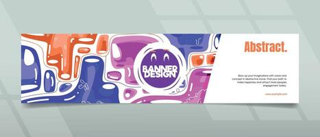 Creative Banner Design with Modern art concpet vector