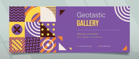 Geotastic Puerple Banner Design vector