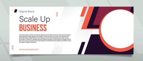 Scale Up Business Round Frame Banner Design vector