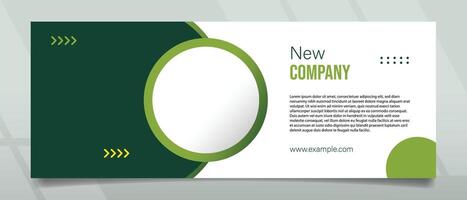 New Company Green Background Banner Design vector