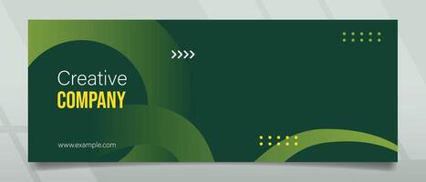 Creative Company Green Background Banner Design vector