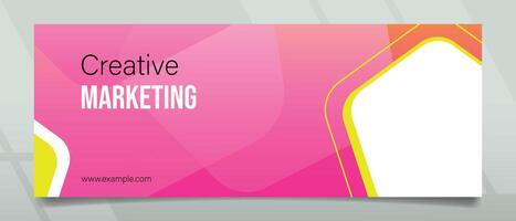 Creative Marketing Gradient Pink Banner Design vector