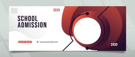 School Admission White Space Banner Design vector