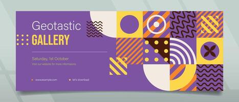 Geotastic Purple Banner Design vector