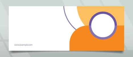 Abstract Creative Orange Shape Banner Design vector