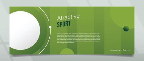 Atractive Sport Green Gradation Background Banner Design vector