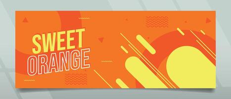 Sweet Orange Banner Design vector