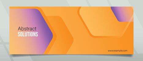 Abstract Solution Gradient Orange Banner Design vector