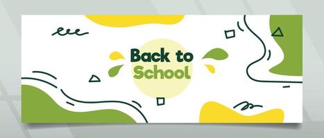 Back to School Artsy Wave Fun Vibes Banner Design vector