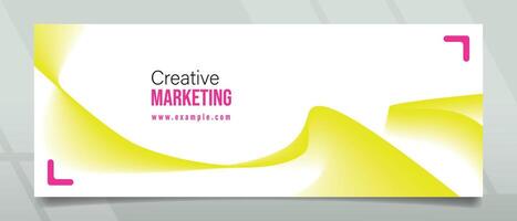 Abstract Wave Creative Markeing Banner Design vector