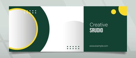 Creative Studio Simple Green Banner Design vector