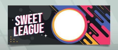 Sweet League Banner Design vector