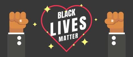 Black Lives Matter Banner Design vector