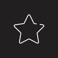 Star or favorite flat icon for apps and websites vector