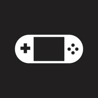 Portable game Console, isolated on black background. Illustration for design vector